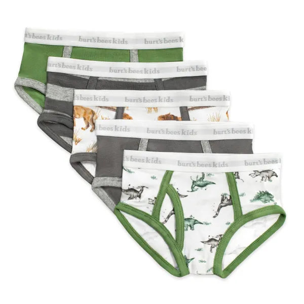 Little Green Radicals Children's Organic Cotton Outer Space Underwear Briefs  Pants Set - 3 Pack