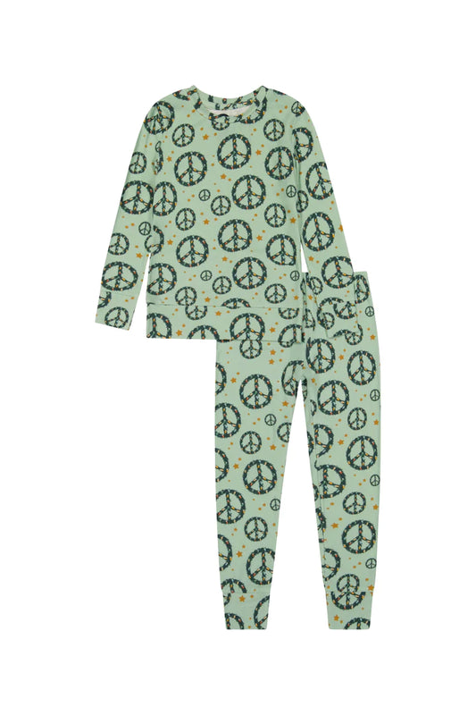 Kids Bamboo Pajama Set - Peace and Joy
