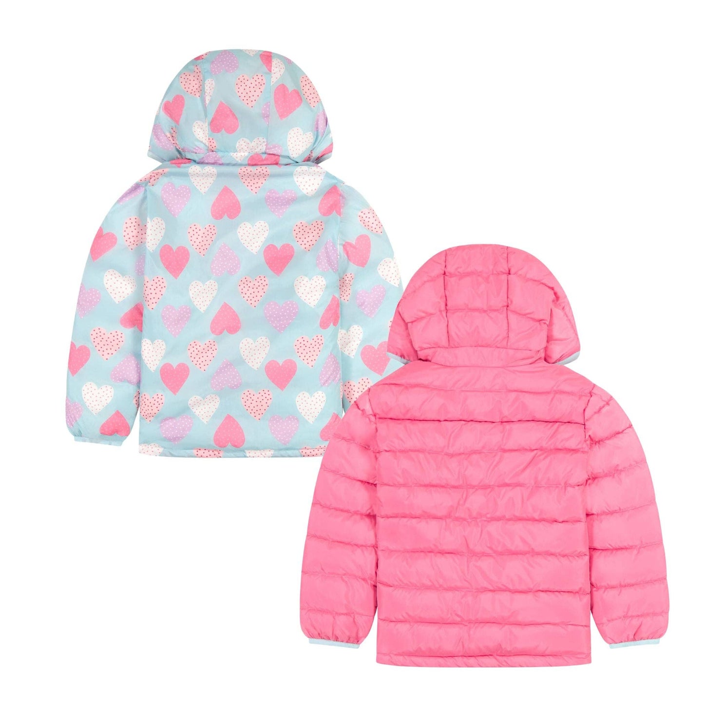 Pink/Heart Reversible Puffer