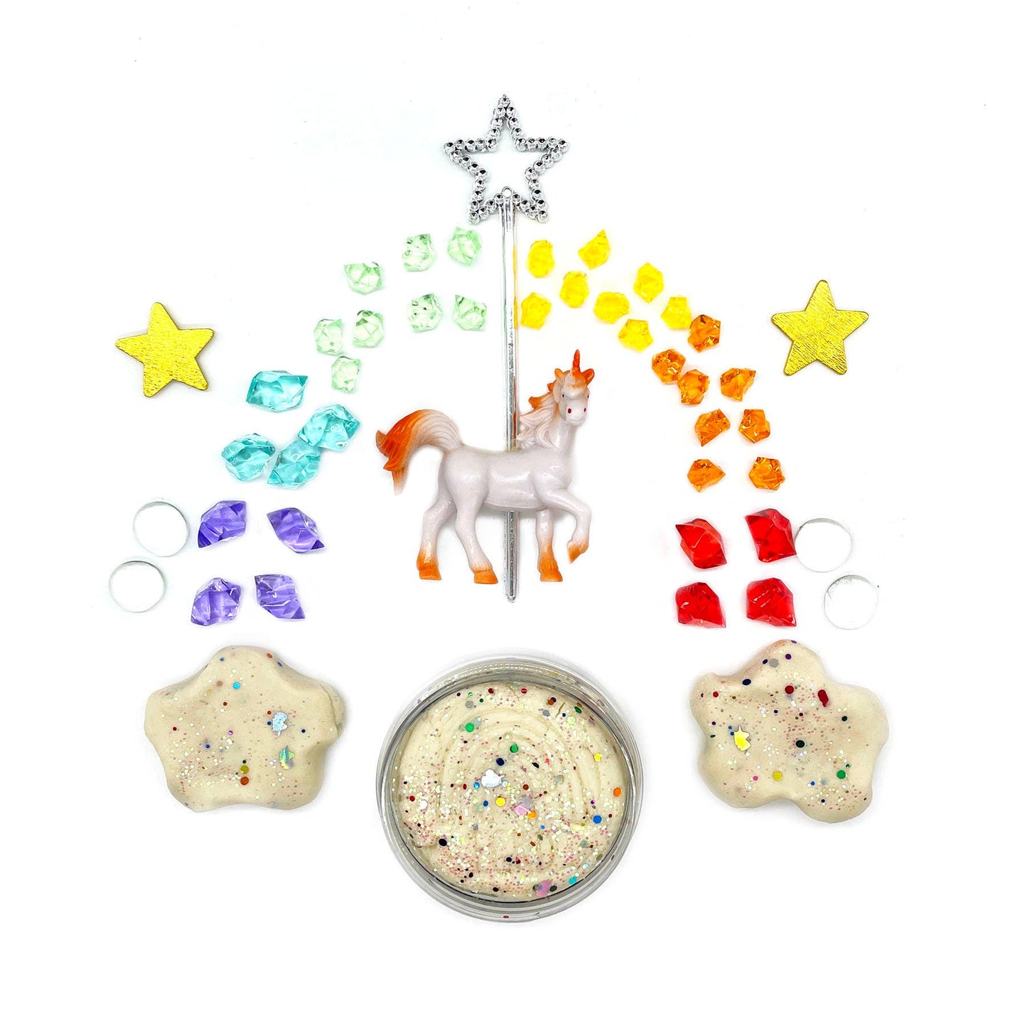 Earth Grown KidDoughs (KidDoughs by EGKD) - Unicorn (Rainbow Sherbet)) Sensory Dough Play Kit