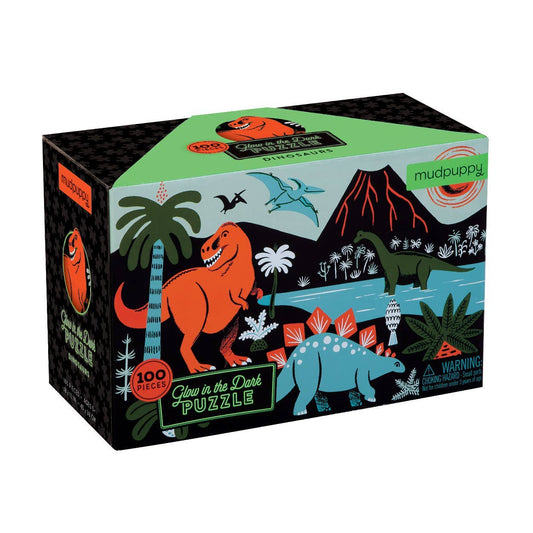 Chronicle Books - Dinosaur 100 Piece Glow In The Dark Puzzle