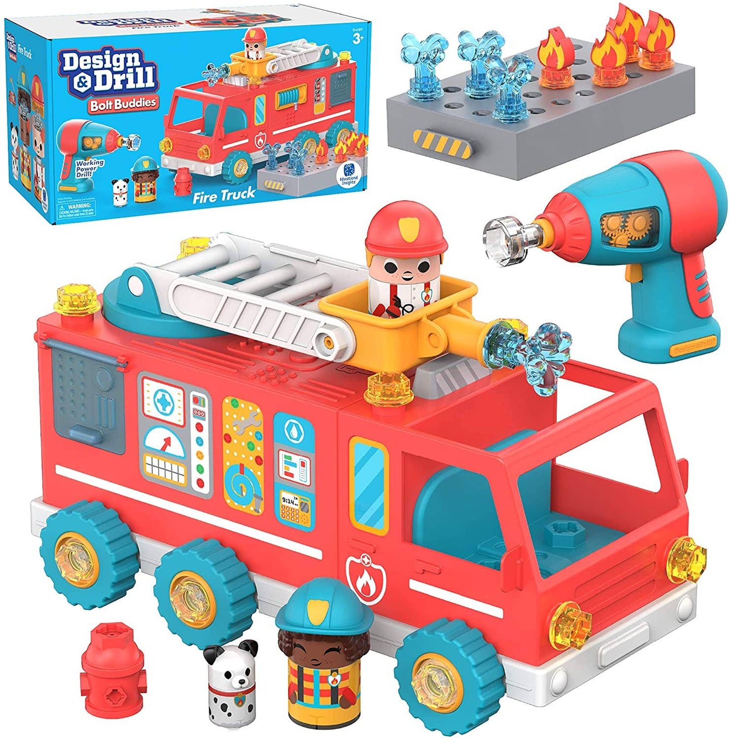 Learning Resources - Design & Drill® Bolt Buddies™ Fire Truck