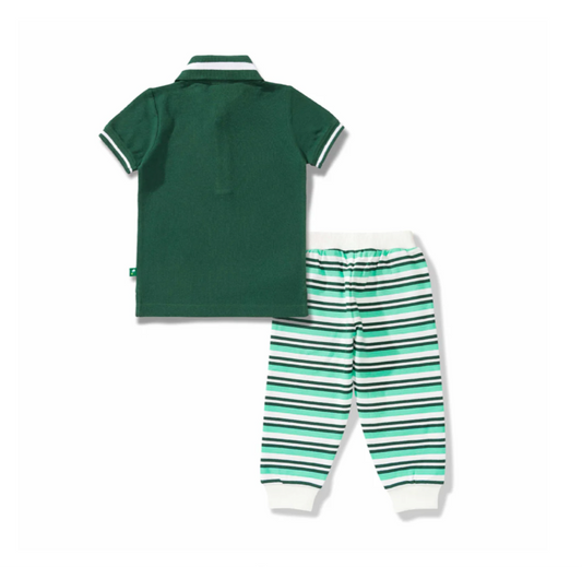 Juscubs - Green Polo Shirt and Joggers Set - Summer Vibes