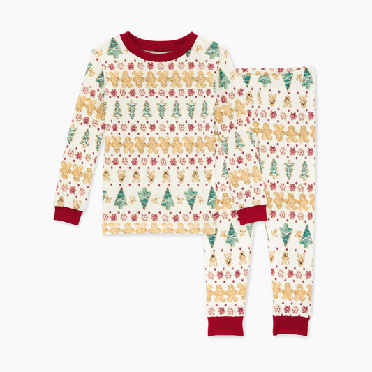 Burt's Bees Baby Toddler Gingerbread Fair Isle Pajama Set