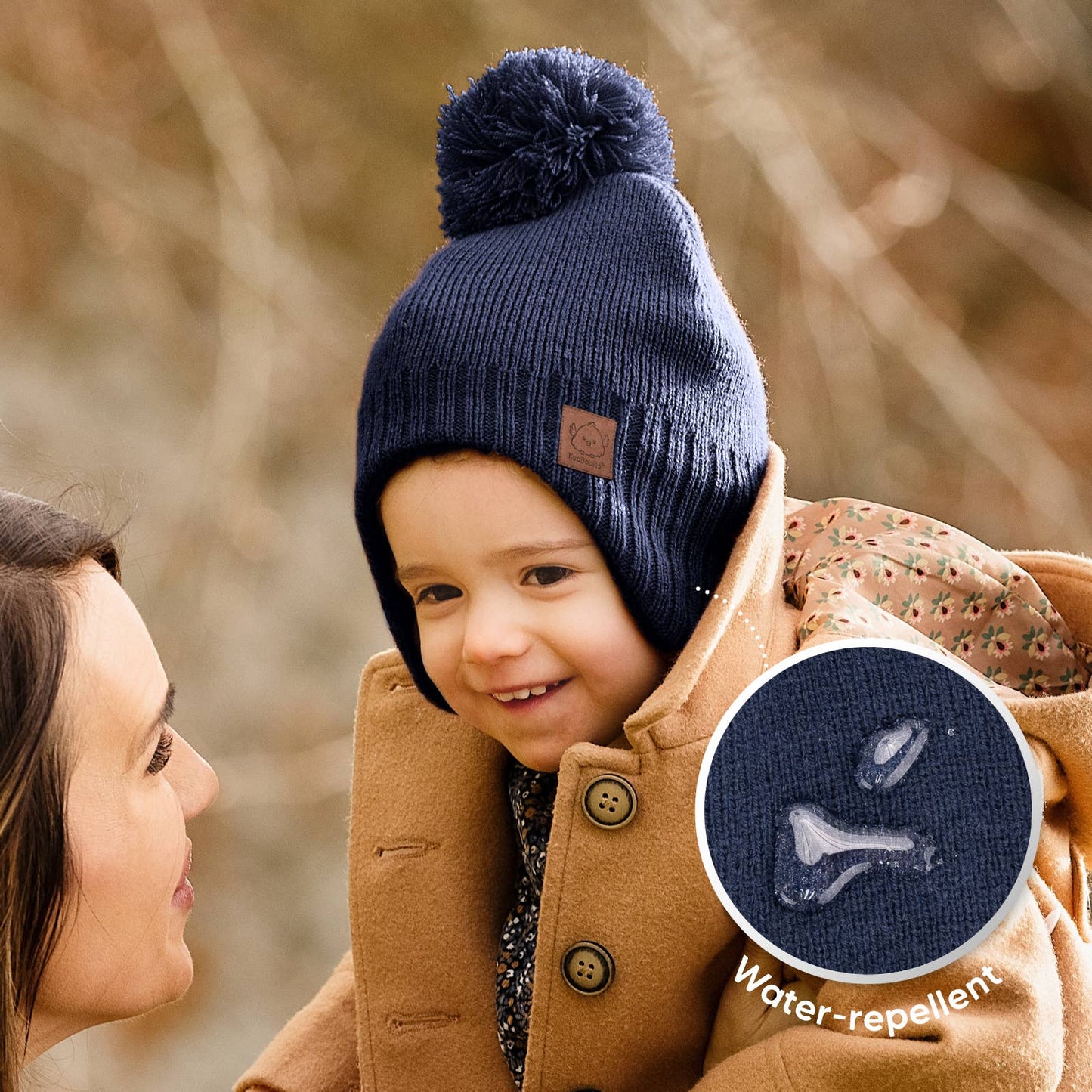 KeaBabies Muff Baby Beanie for Newborn Baby Boys and Girls: Navy