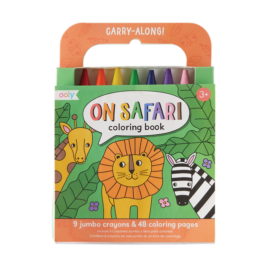 OOLY - Carry Along Crayon & Coloring Book Kit-On Safari