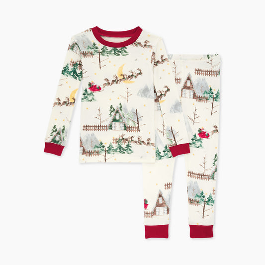 Burt's Bees Baby Toddler Santa's Sleigh Pajama Set