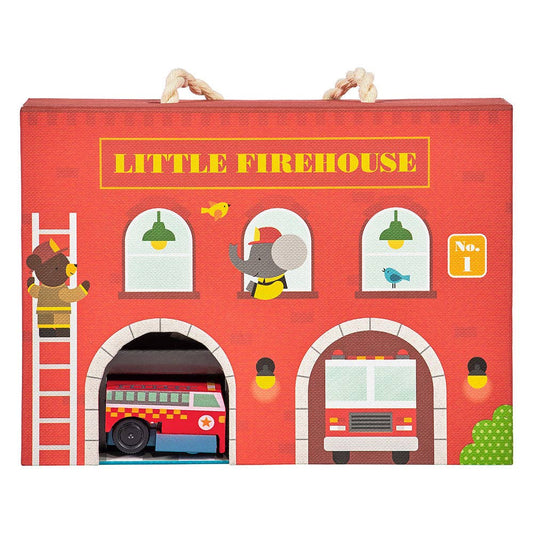 Chronicle Books - Wind Up & Go Fire Station Play Set