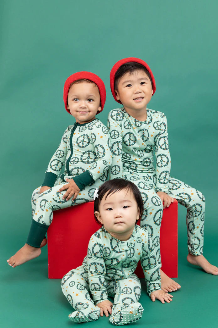 Kids Bamboo Pajama Set - Peace and Joy