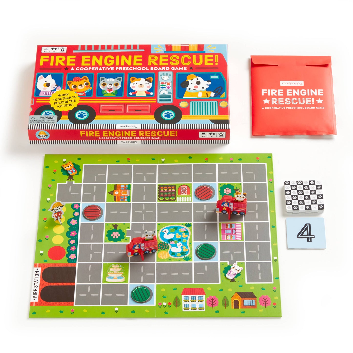 Chronicle Books - Fire Engine Rescue! Cooperative Board Game