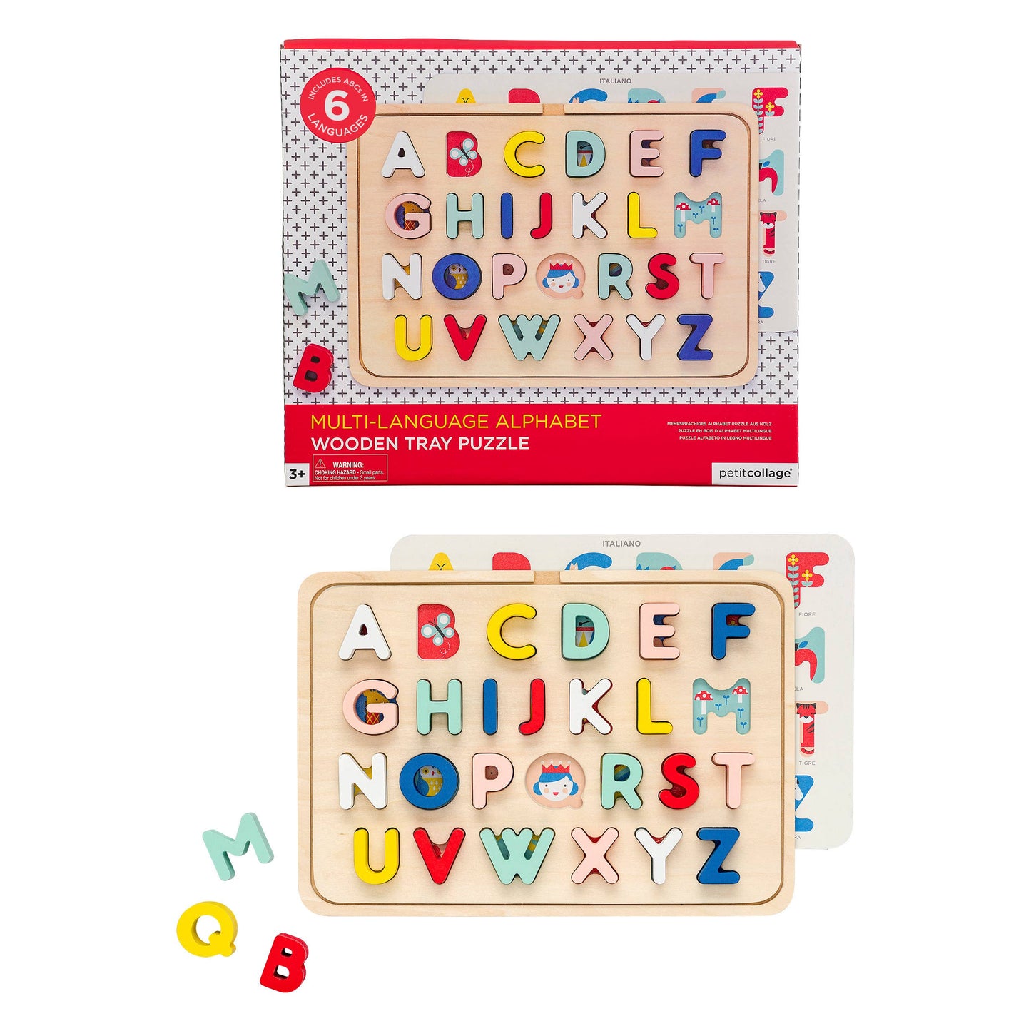 Chronicle Books - Wooden Multi-Language Alphabet Tray Puzzle