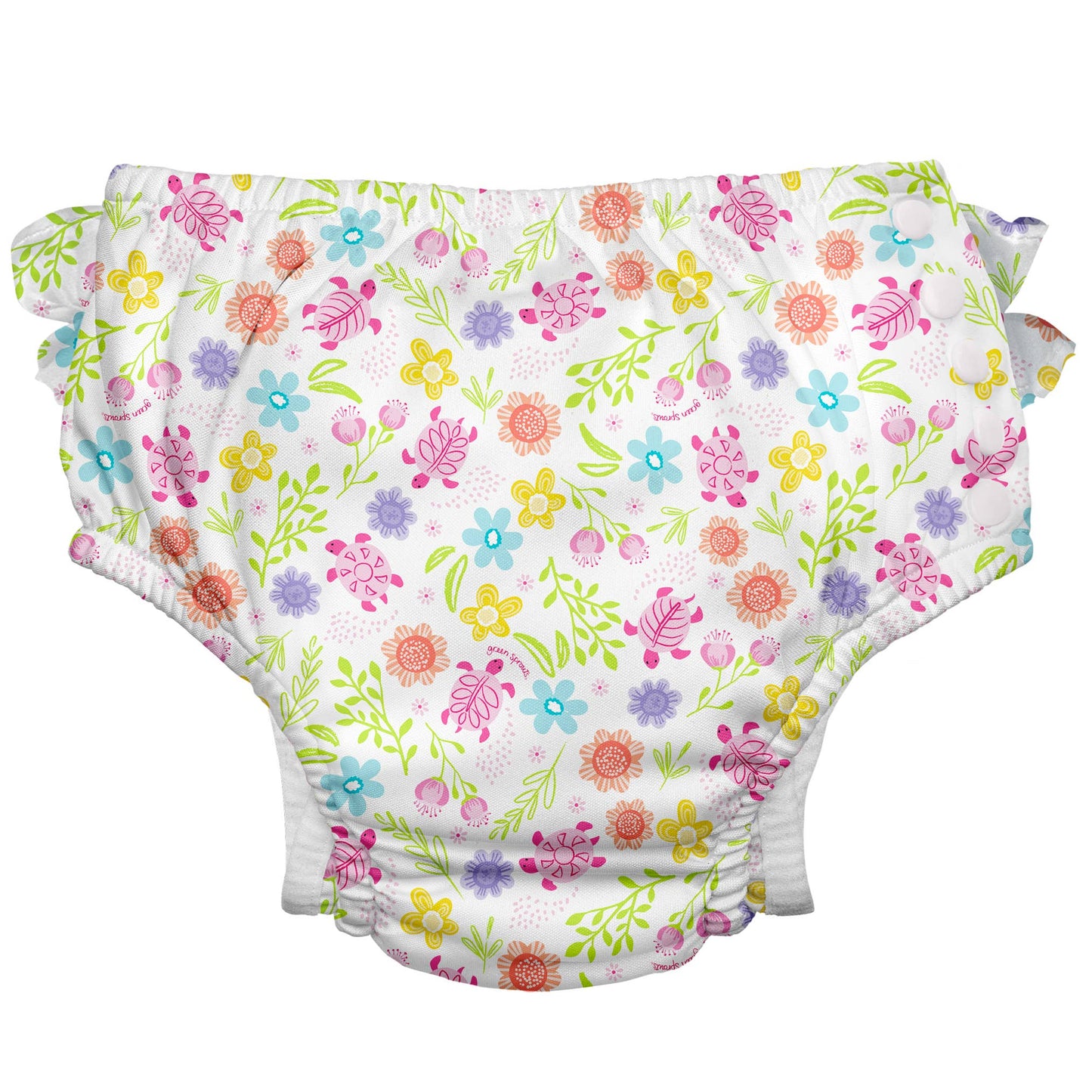 Green Sprouts - Eco Snap Ruffled Swim Diaper with Gussets