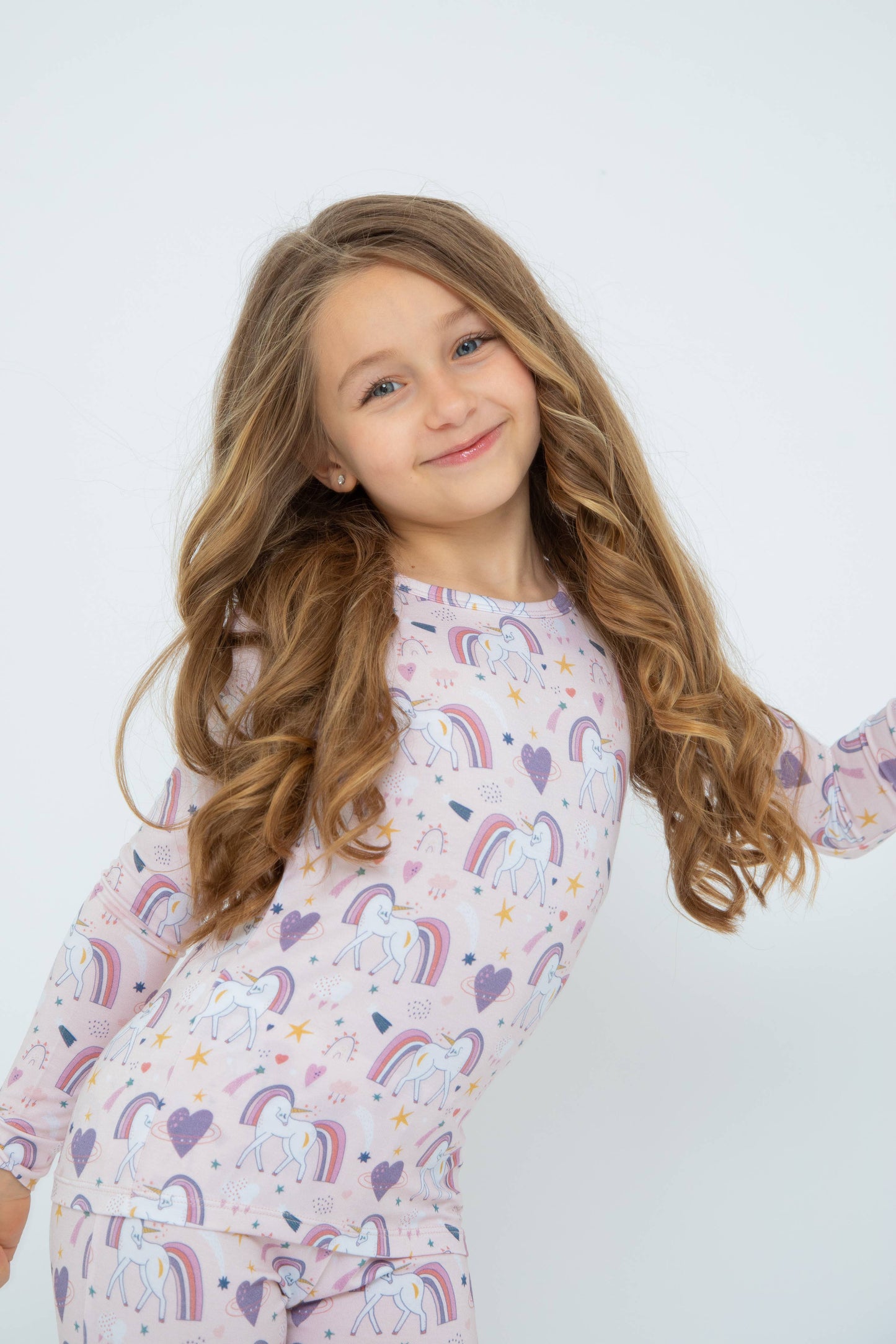 Bird & Bean® - Kids Bamboo Pajamas - Rainbow Unicorn