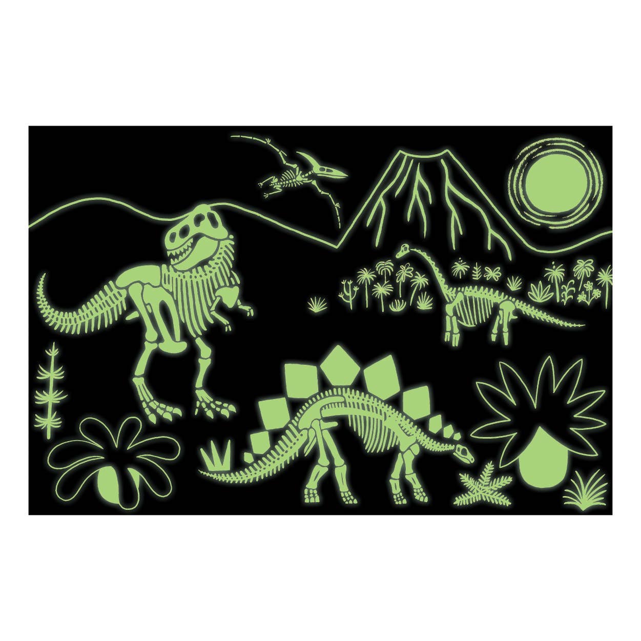 Chronicle Books - Dinosaur 100 Piece Glow In The Dark Puzzle