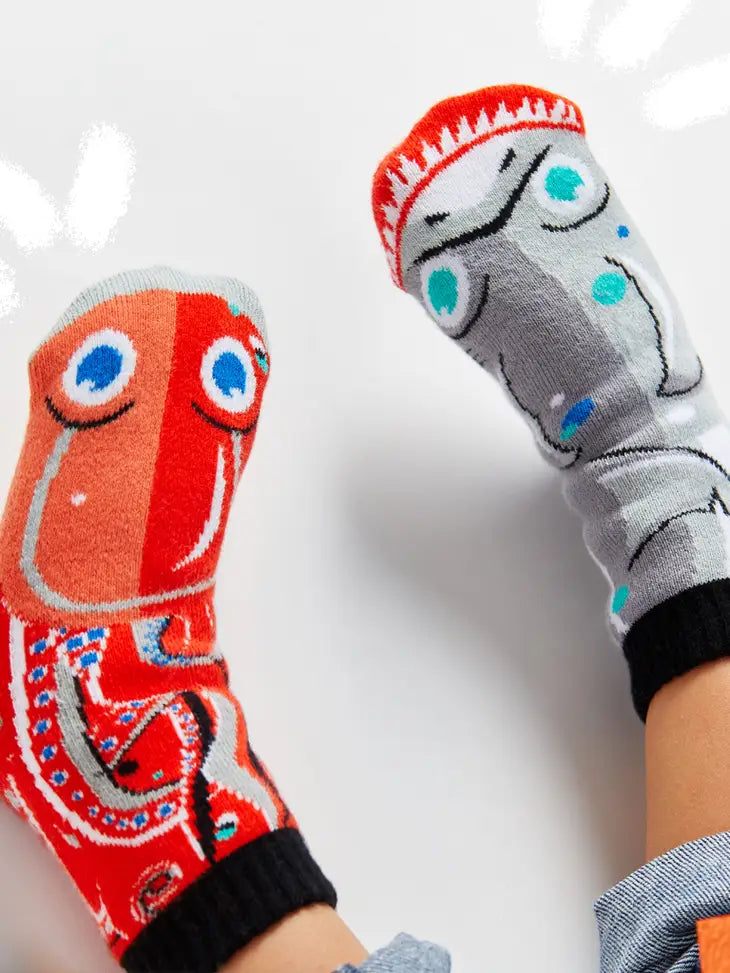 Shark & Octopus Mismatched Kids Socks