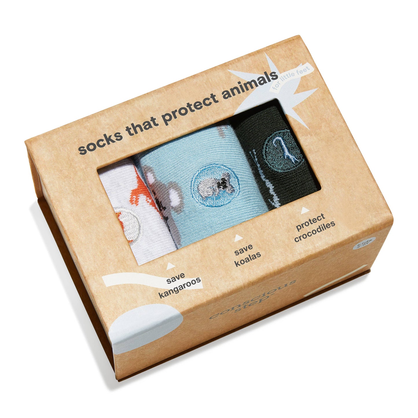 Conscious Step - Boxed Set Kids Socks that Protect Animals