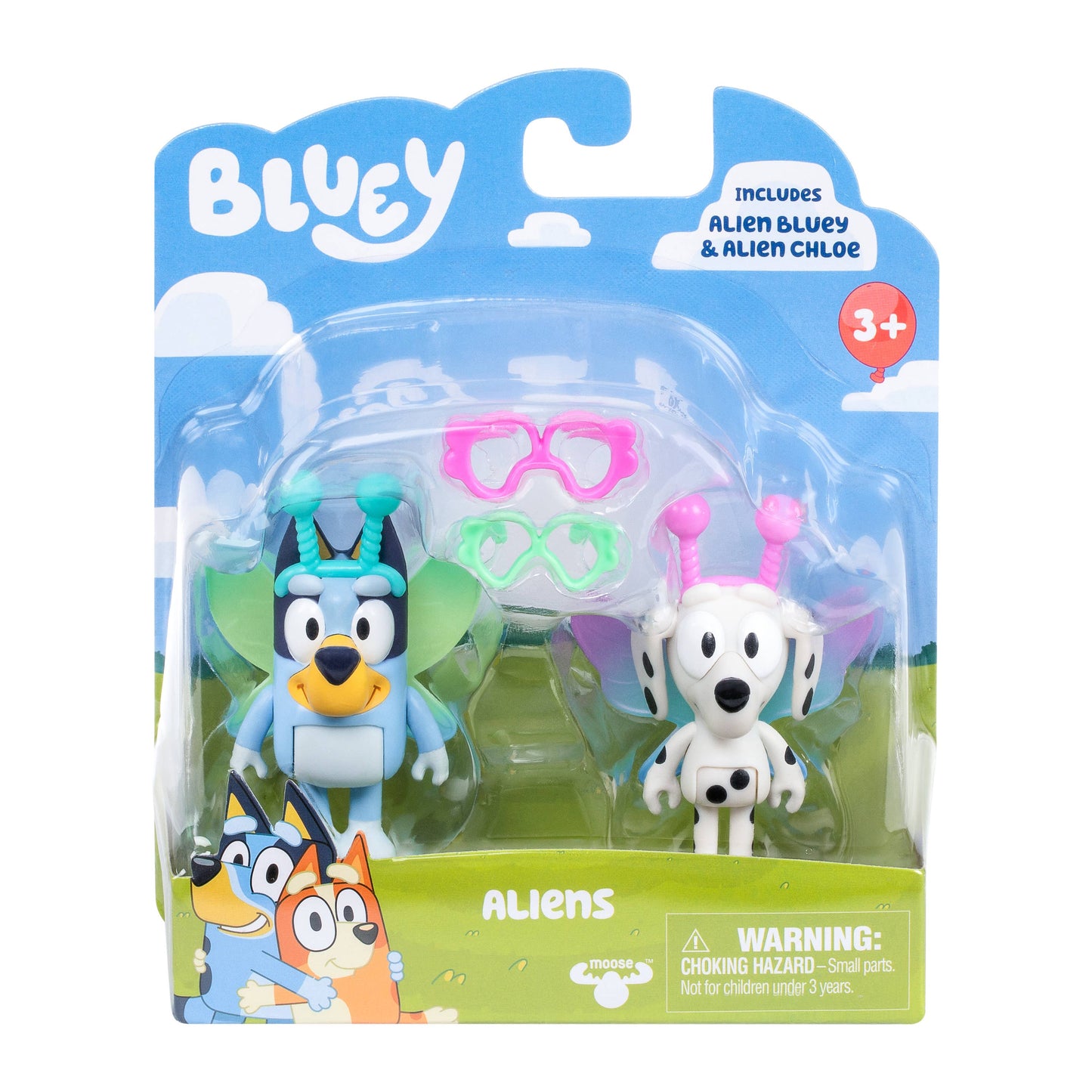 Toysmith - Moose Toys Bluey Figure 2 Pack Bluey & Bandit