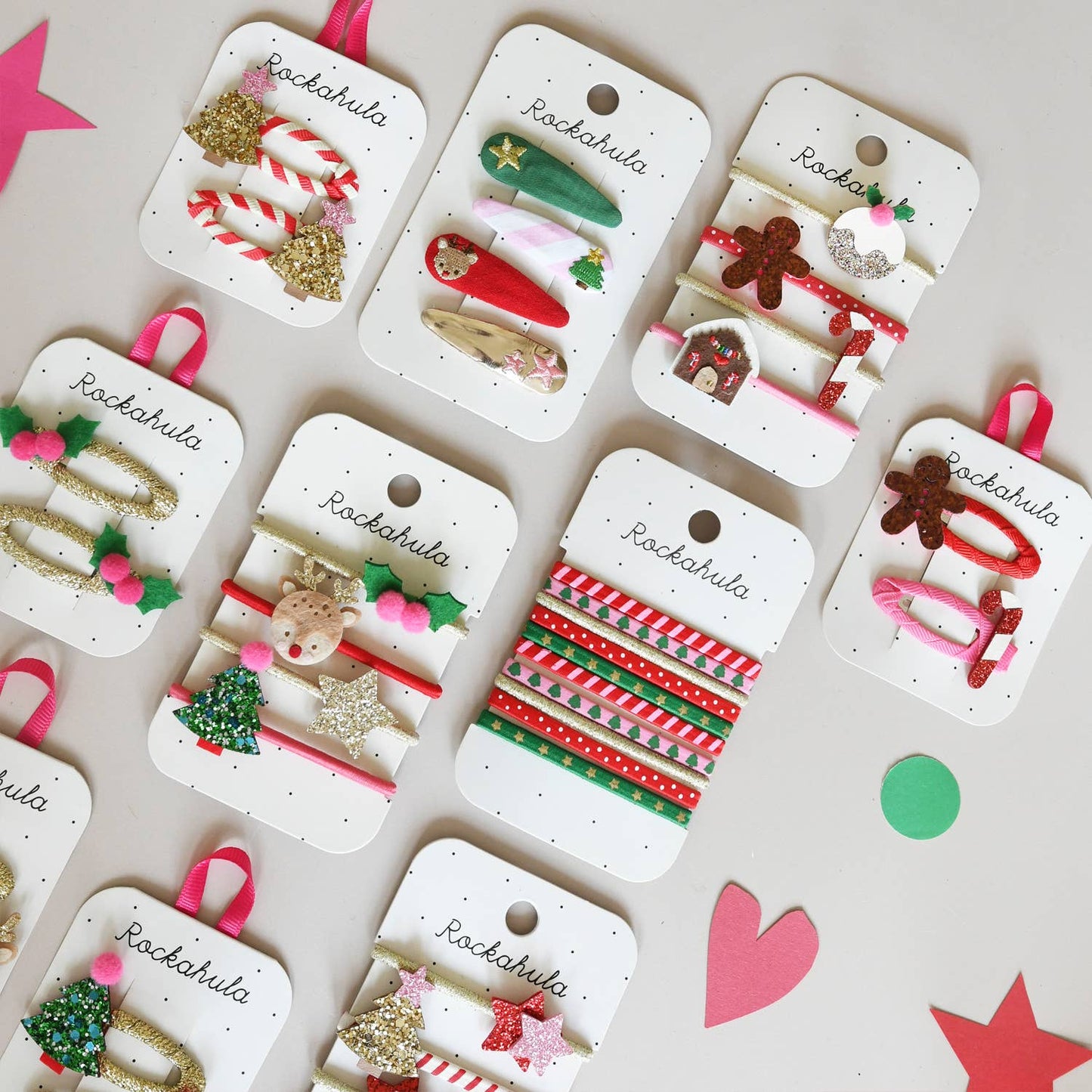 Rockahula Kids - Stripy Christmas Tree Clips