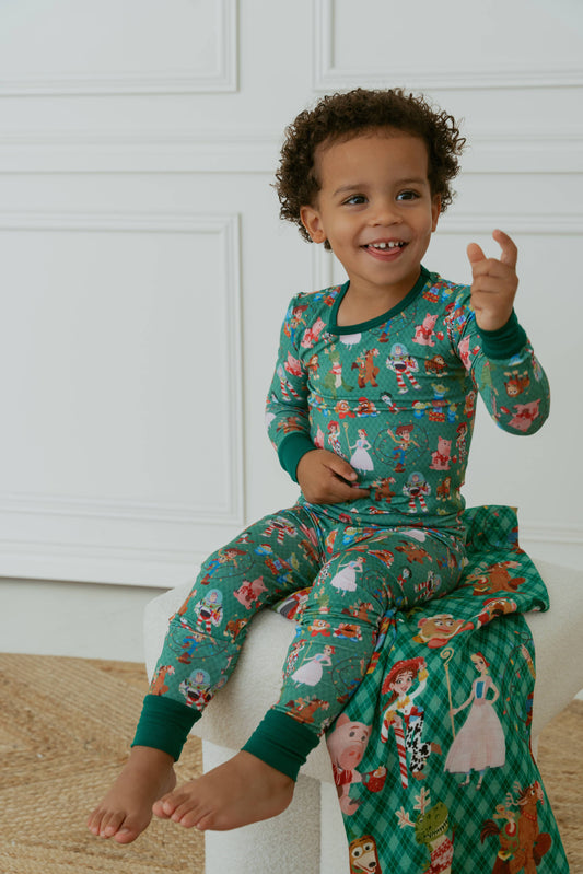 Ellie Sue - Toy Box Christmas Bamboo Pajama Set