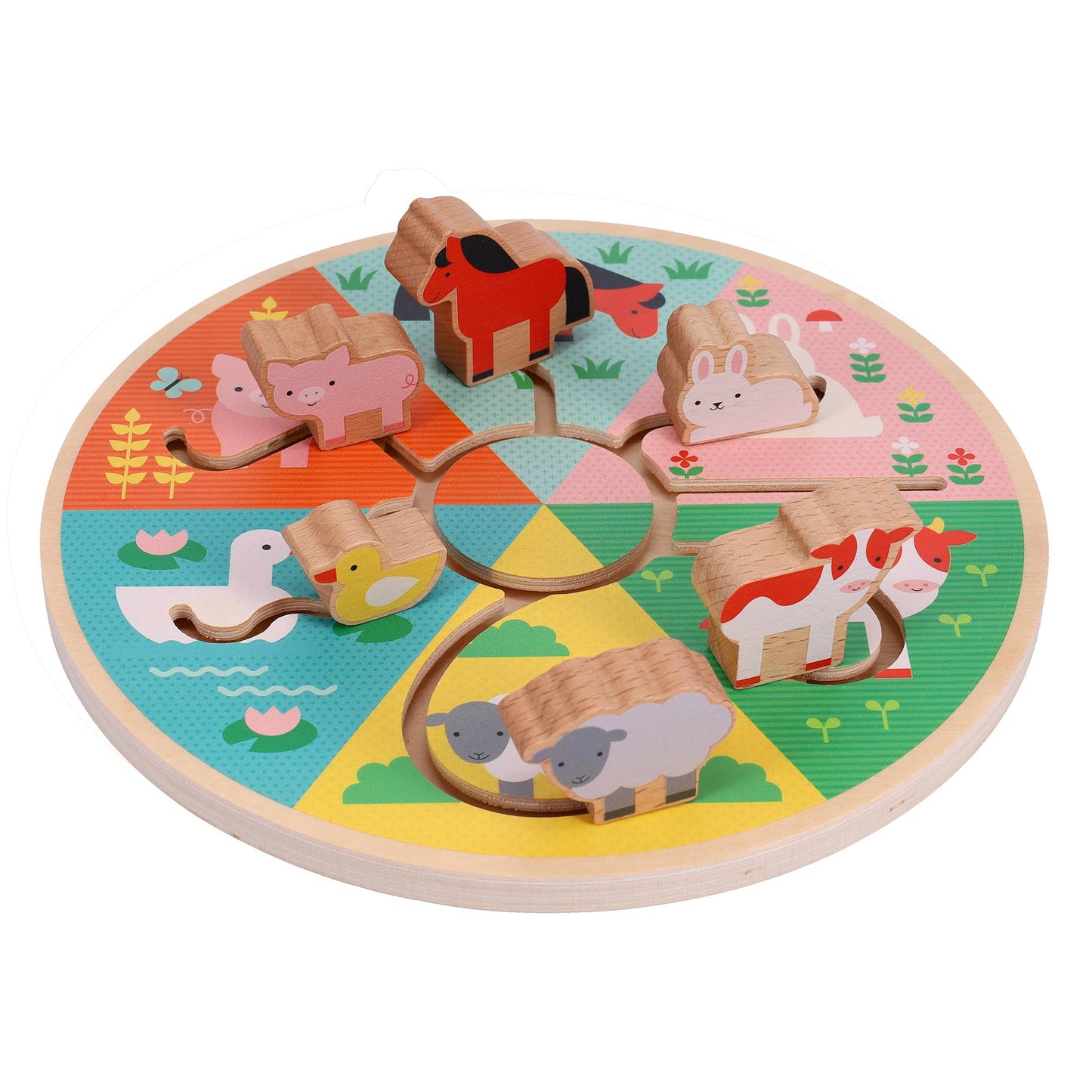 Chronicle Books - Farm Animals Wooden Sliding Maze