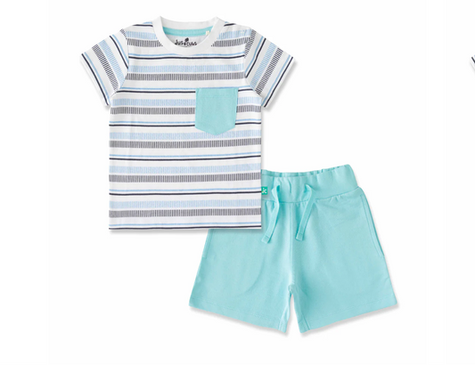 Juscubs - Striped Tee and Shorts Set