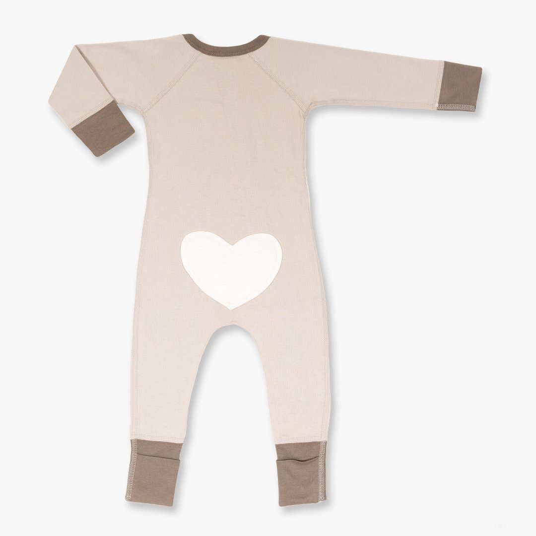 Sapling Child - Oatmeal Dumpling Baby Zip Romper