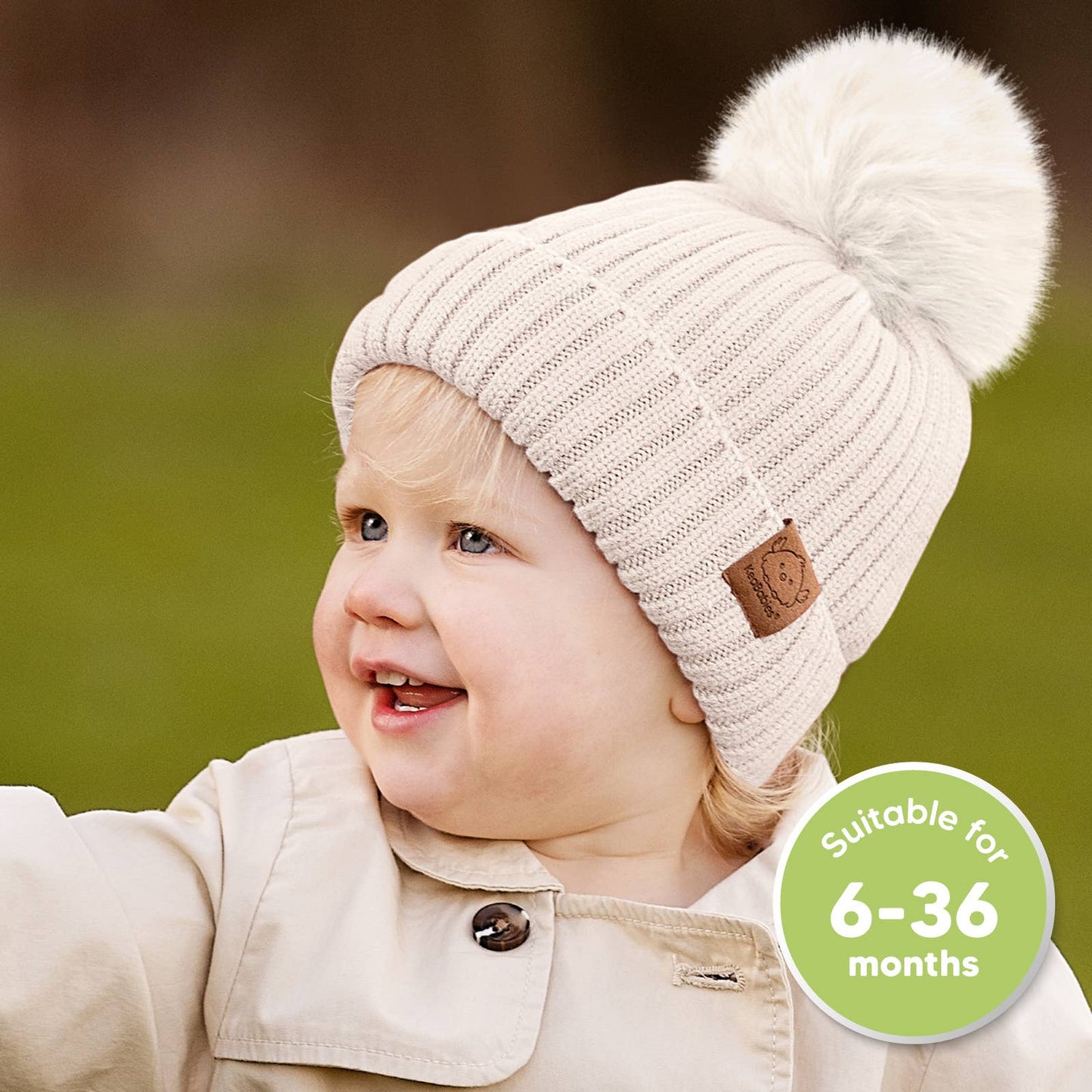 KeaBabies - KeaBabies 2-Pack Pom Knitted Beanie