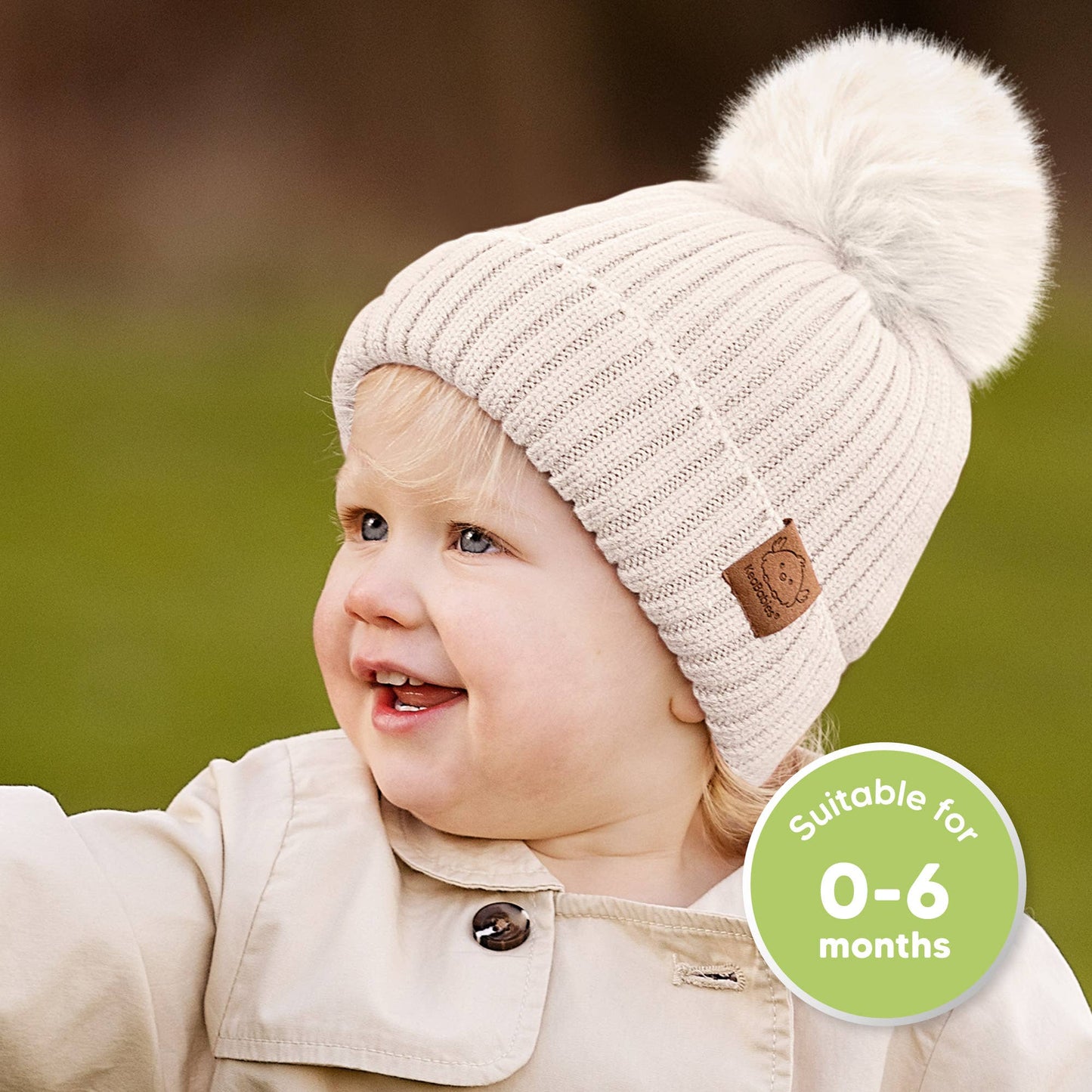 KeaBabies - KeaBabies 2-Pack Pom Knitted Beanie