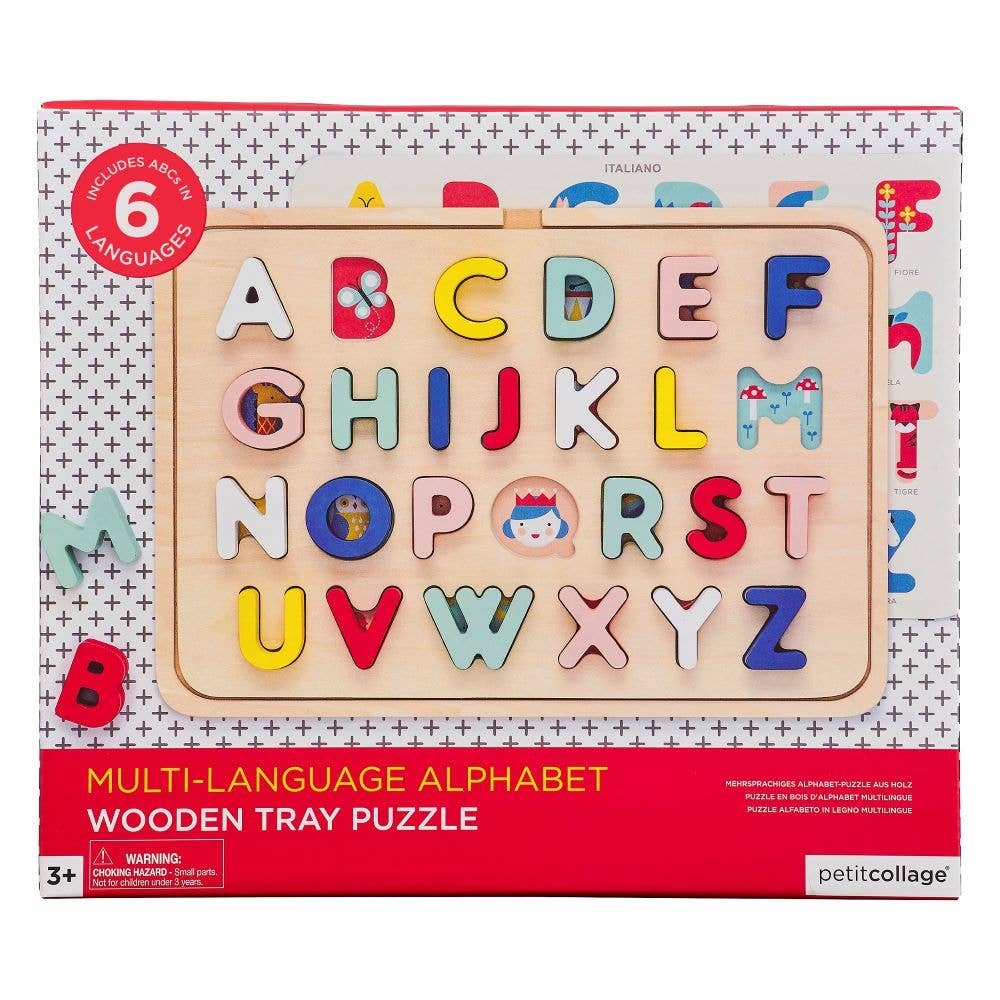 Chronicle Books - Wooden Multi-Language Alphabet Tray Puzzle