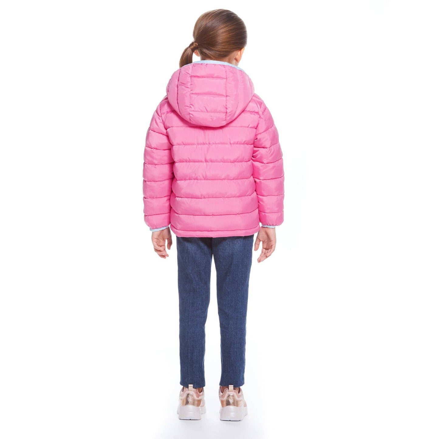 Pink/Heart Reversible Puffer