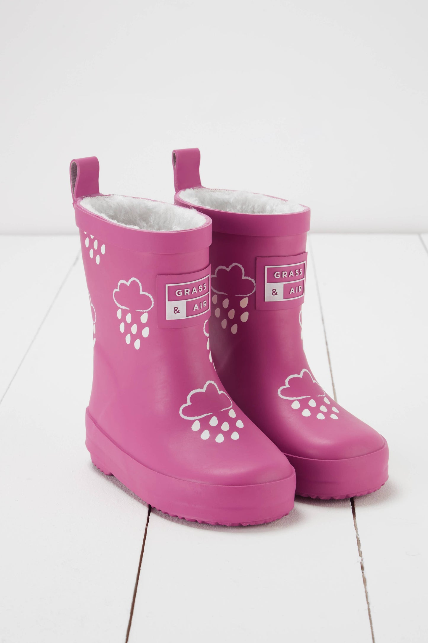 Grass & Air - Colour Changing Kids Wellies - Orchid Pink