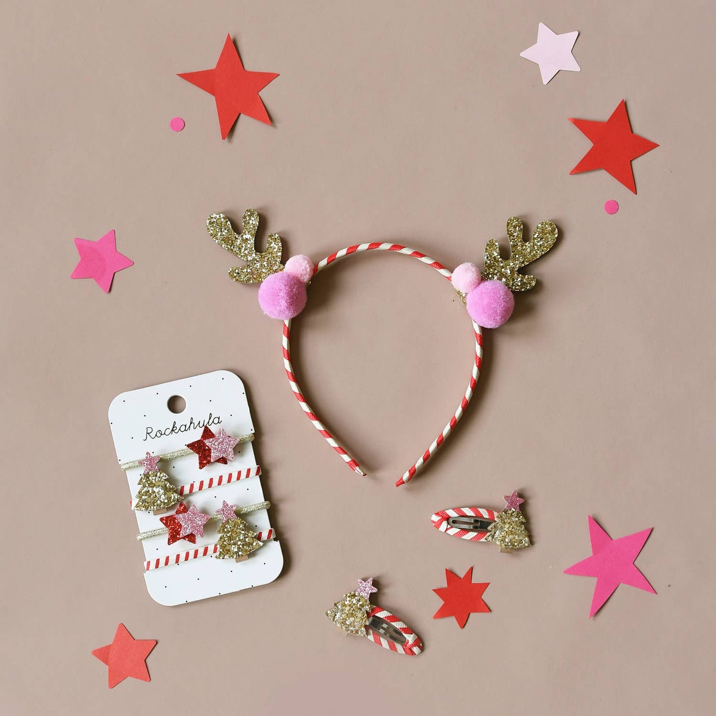 Rockahula Kids - Stripy Christmas Tree Clips