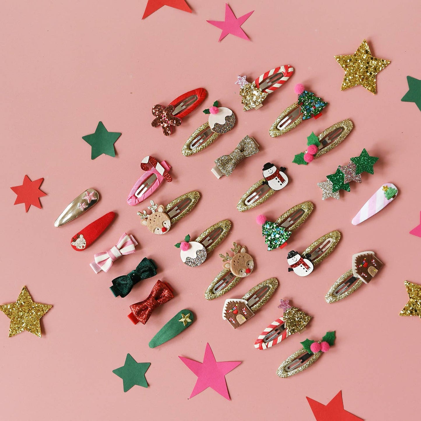 Rockahula Kids - Stripy Christmas Tree Clips