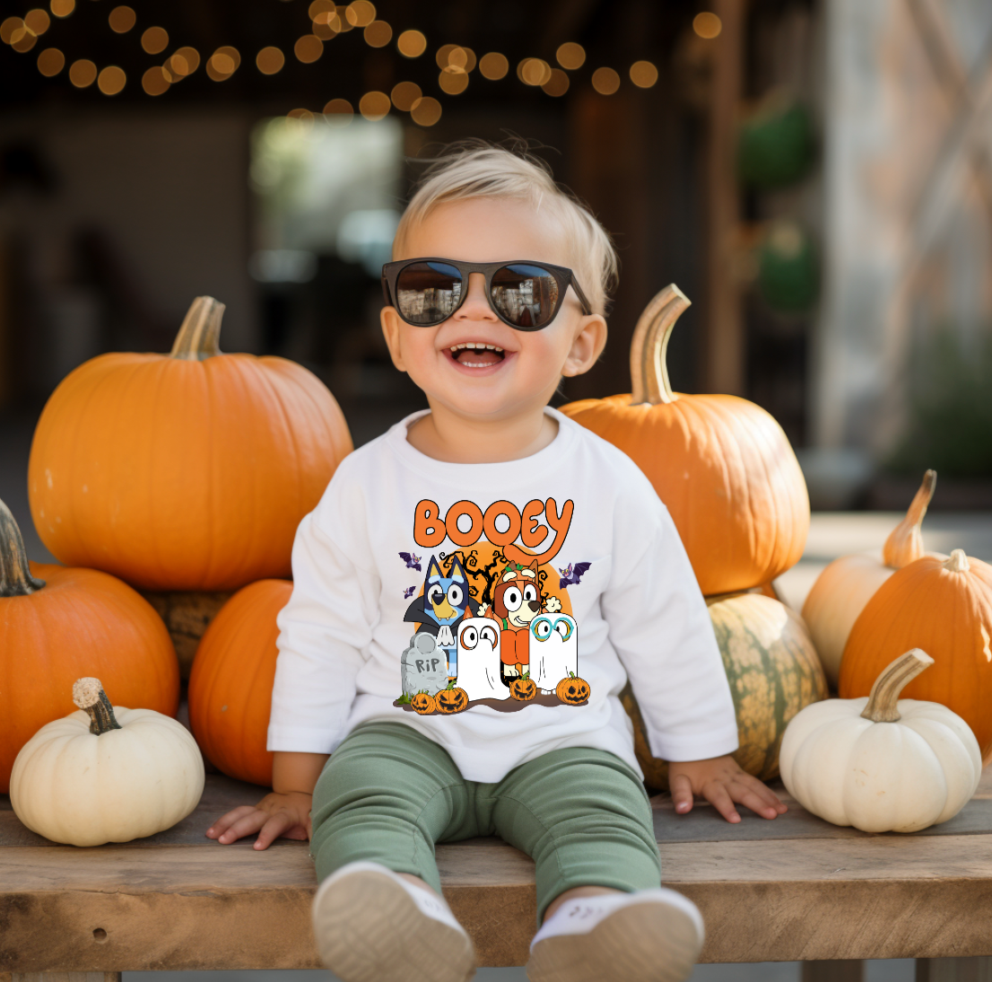 AvaryMaeInspirations - Booey Halloween Tee Shirt, Bluey Unisex Youth Ghost Tee