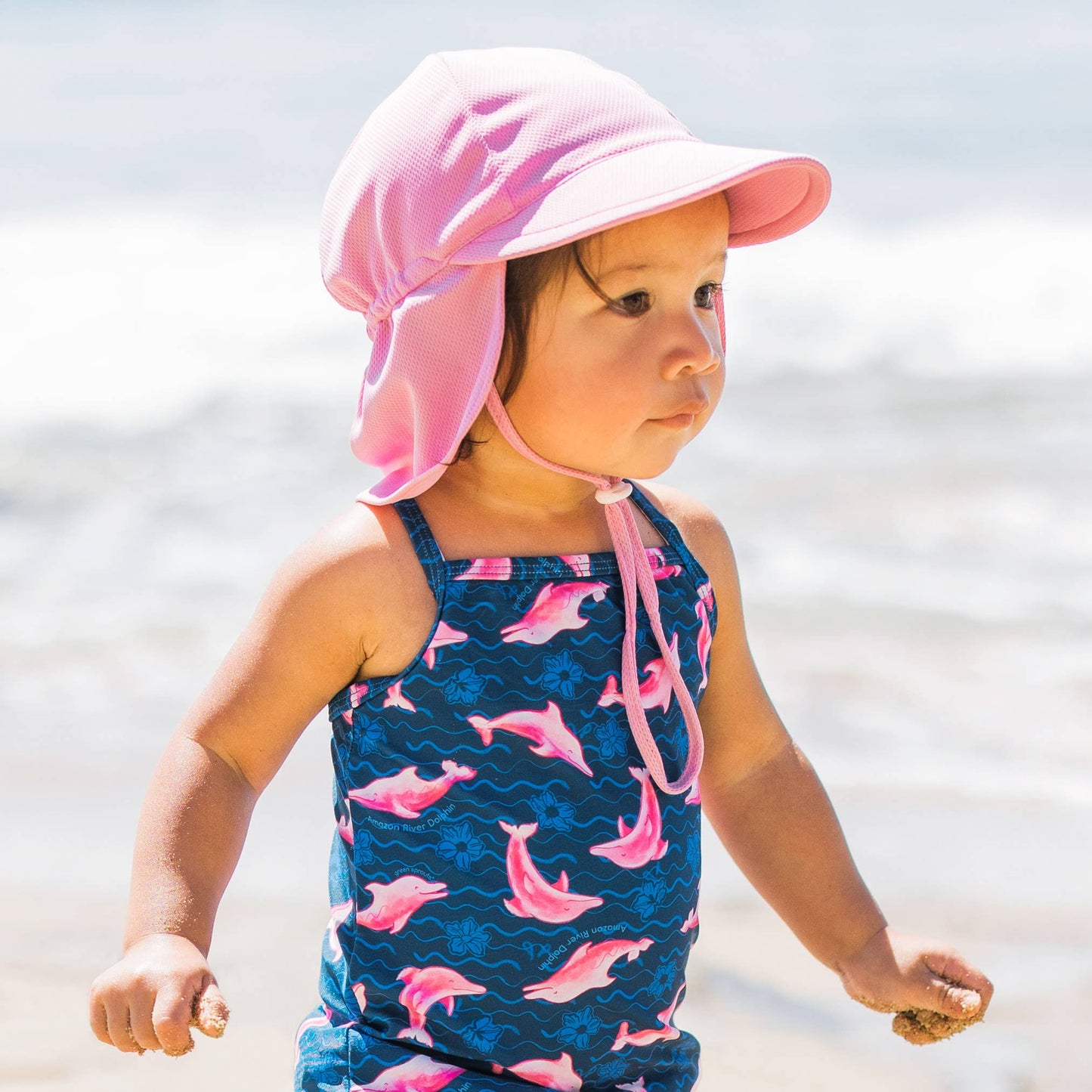 Green Sprouts - UPF 50+ Breathable Eco Flap Hat - Sun hat