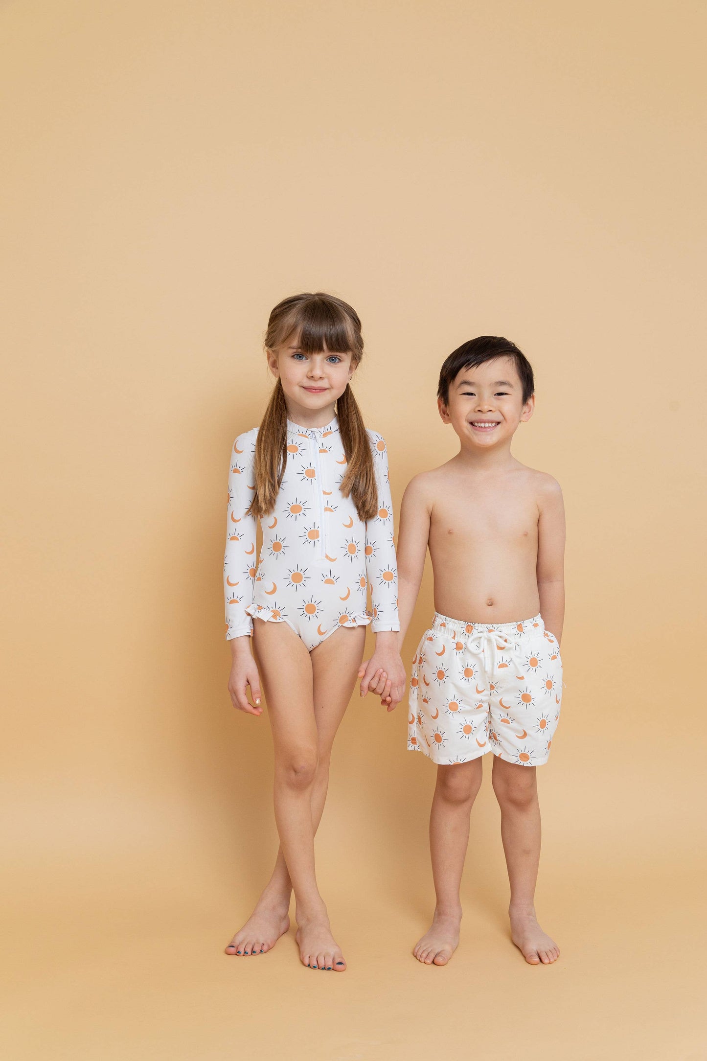 Bird & Bean® - Baby + Kids Swimsuit Rash Guard  - Sun Moon Swim