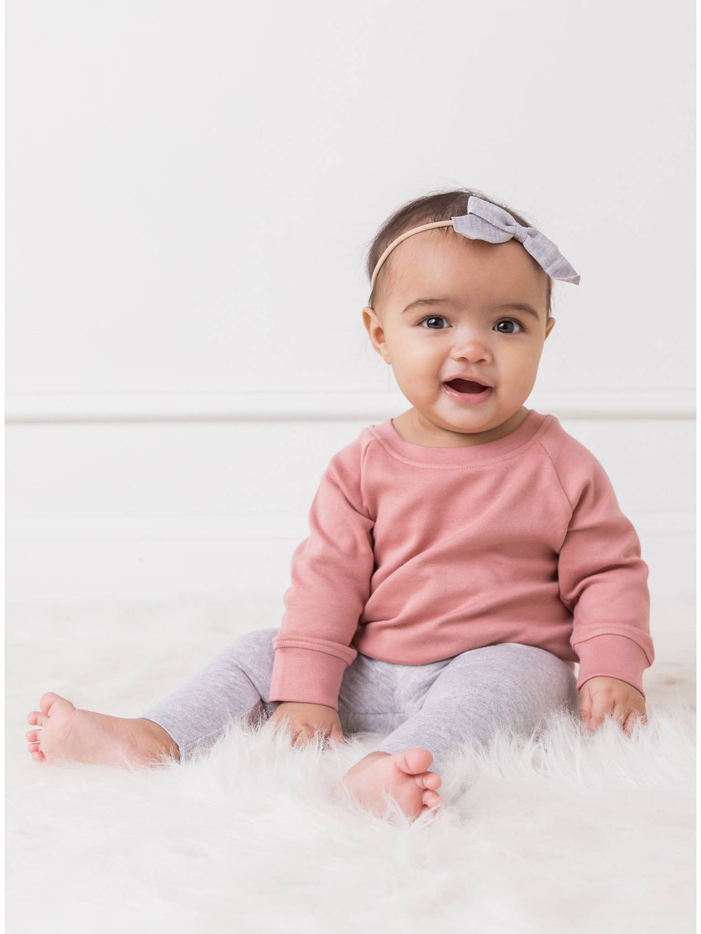 Colored Organics - Organic Baby and Kids Portland Pullover - Rose