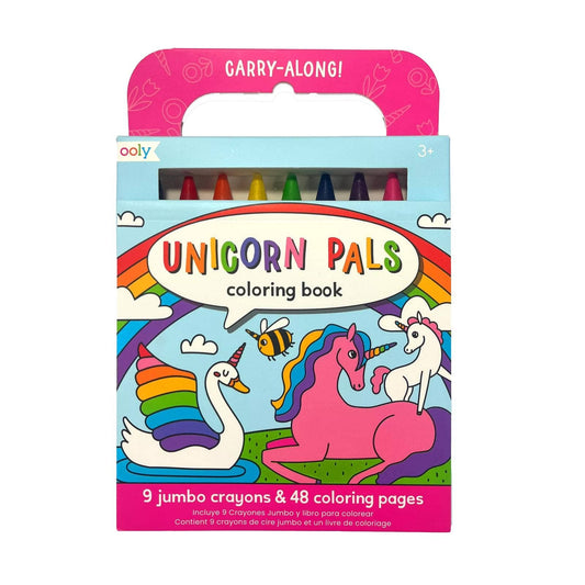 OOLY - Carry Along Crayons & Coloring Book Kit - Unicorn Pals