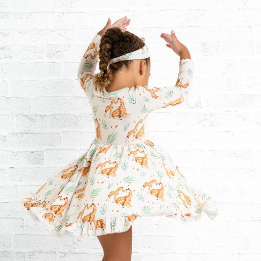 Mother's Love (Giraffe) Twirl Dress