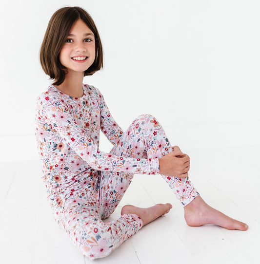 Bird & Bean® - Kids Bamboo Pajamas -Christmas Pajamas - Blossom