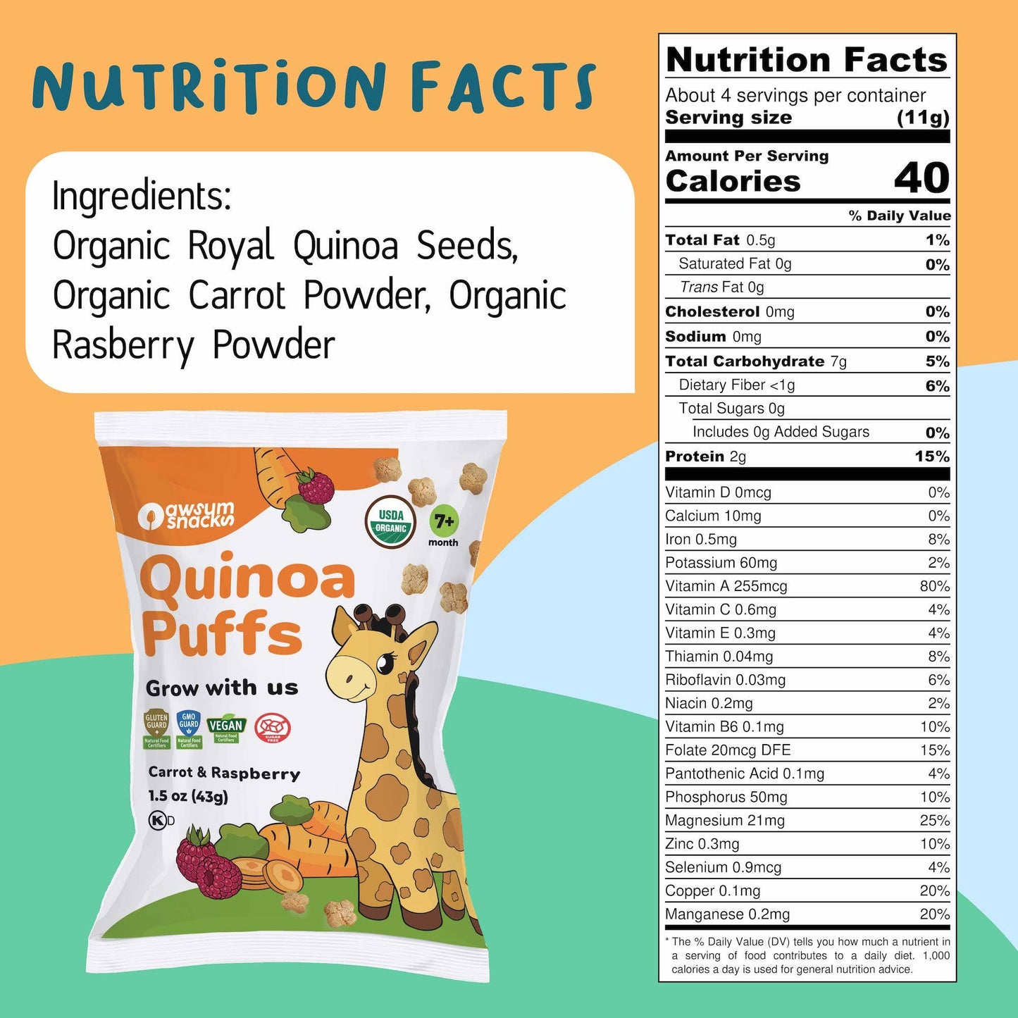 Awsum Snacks - Awsum Snacks Superfood Baby Puffs - Variety Box - 4 Flavors