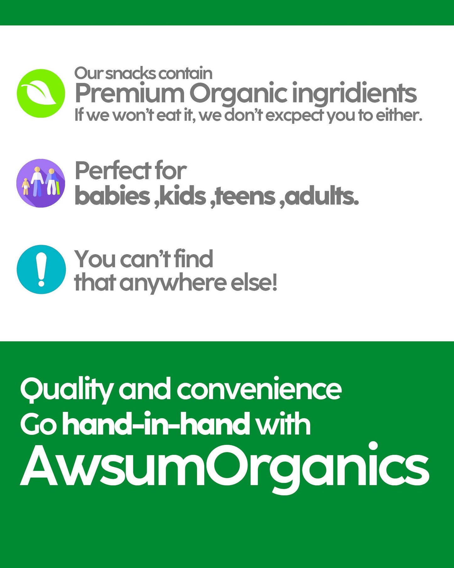 Awsum Snacks - Awsum Organic Superfood Baby Snacks Variety Box - 4 Flavors