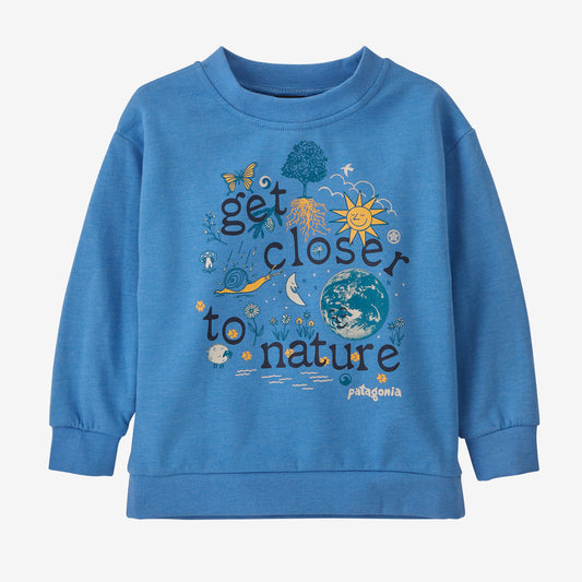 Patagonia Baby Lightweight Crew Sweatshirt - Grow closer Blue bird