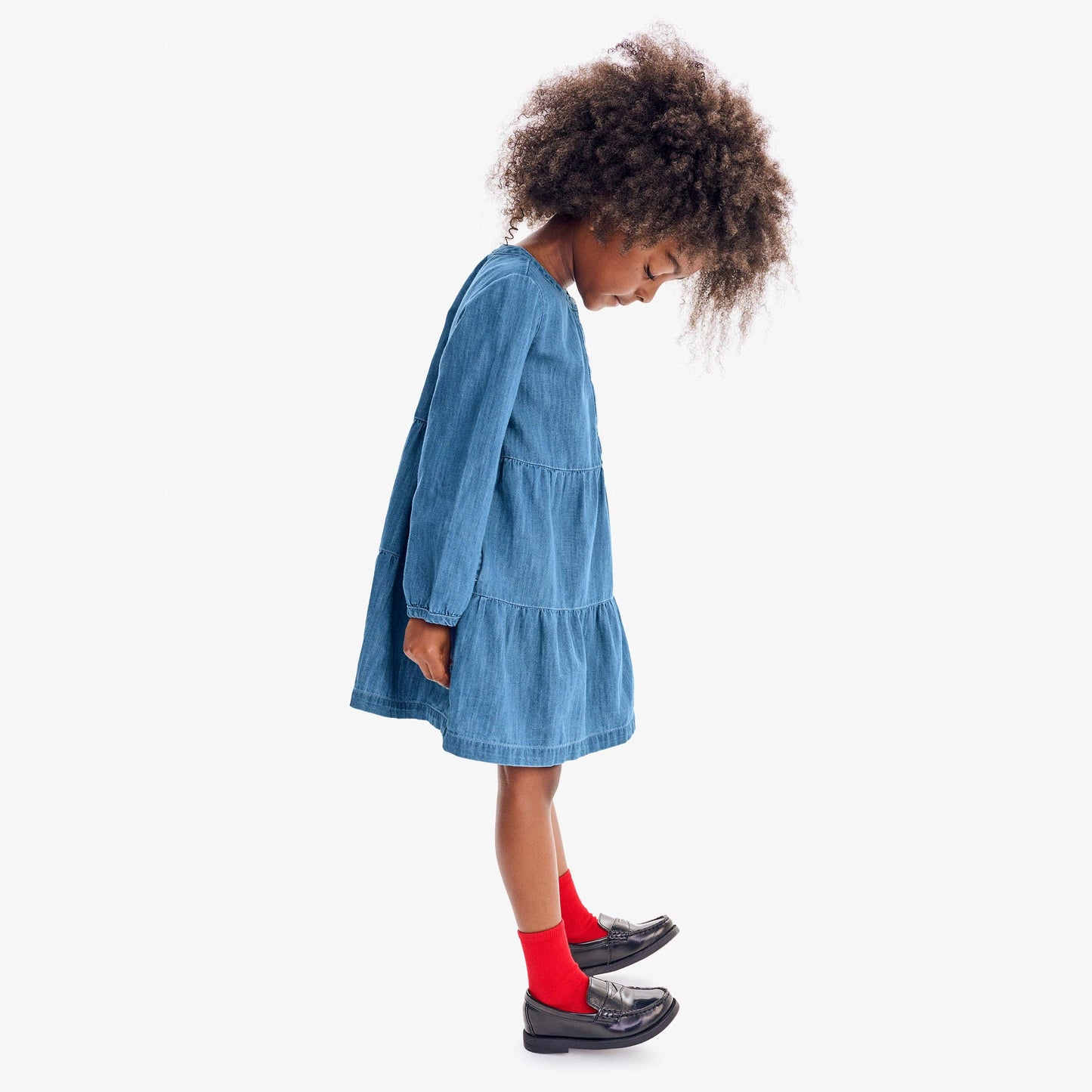 Primary - Chambray Tiered Dress