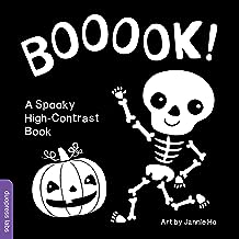 Booook! a Spooky High-Contrast Book: A High-Contrast Board Book That Helps Visual Development in Newborns and Babies While Celebrating Halloween