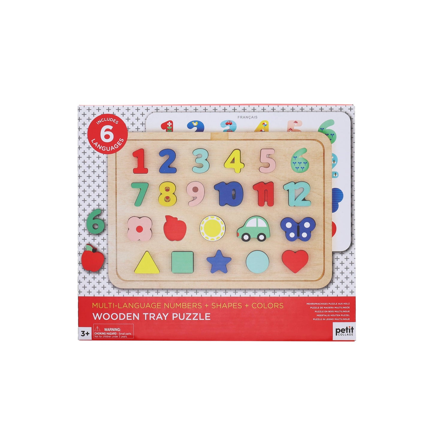 Chronicle Books - Wooden Tray Puzzle - Numbers, Shapes, Colors