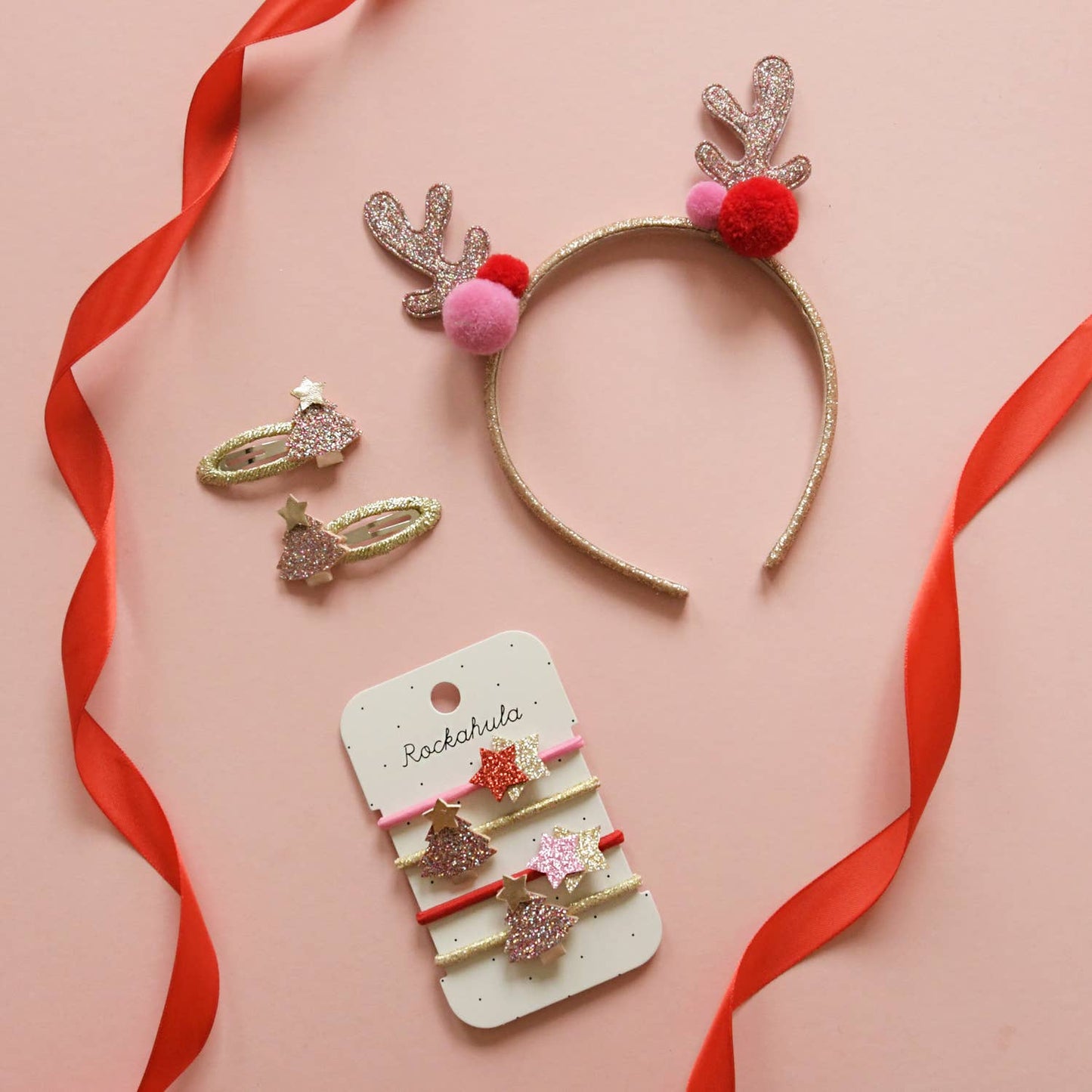 Rockahula Kids - Jolly Pom Pom Reindeer Ears Headband