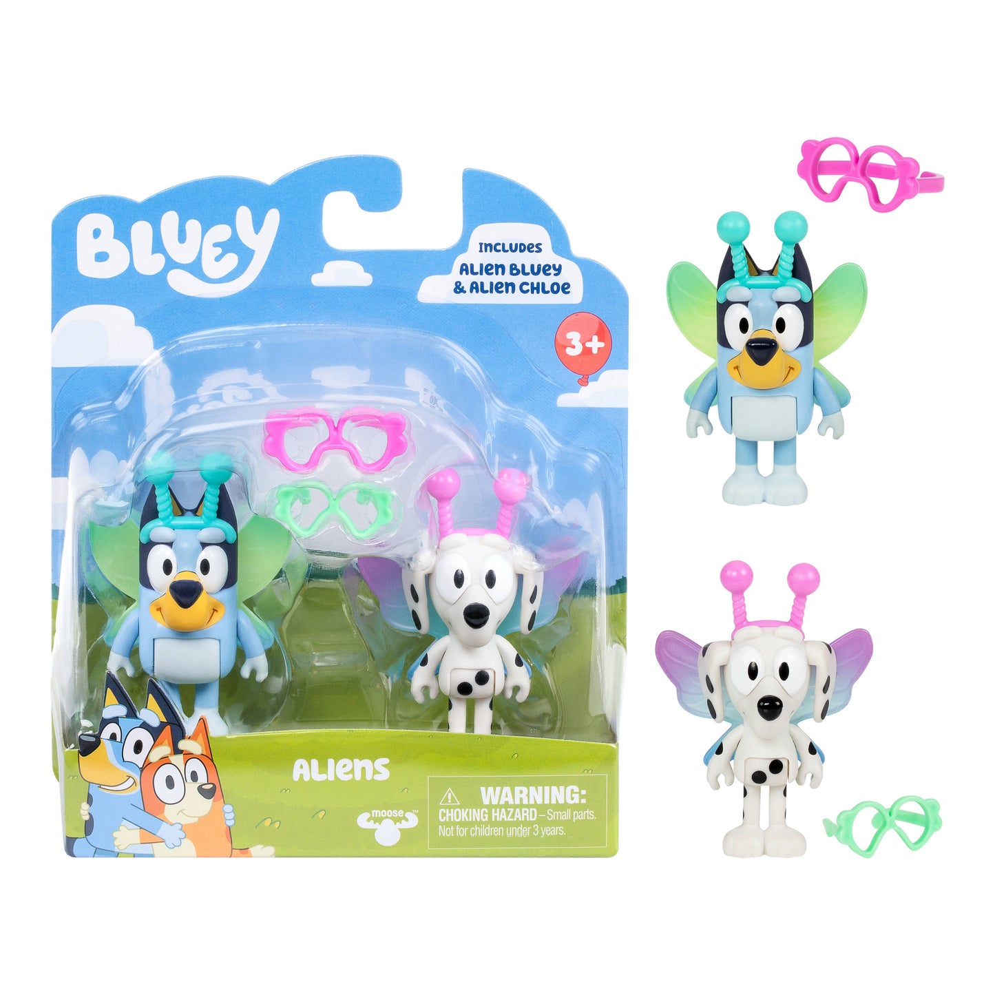 Toysmith - Moose Toys Bluey Figure 2 Pack Bluey & Bandit