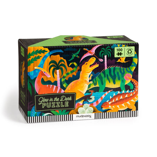 Chronicle Books - Dinosaur Park 100 Piece Glow in the Dark Puzzle