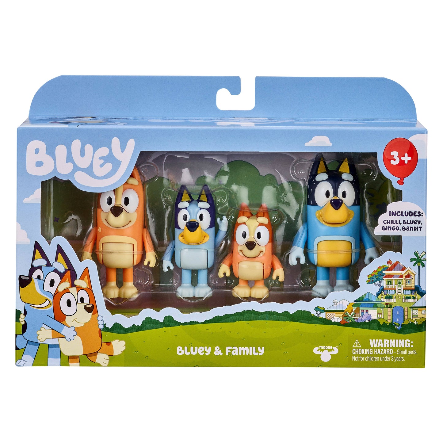 Toysmith - Moose Toys Bluey 4 Pack Figurine Set